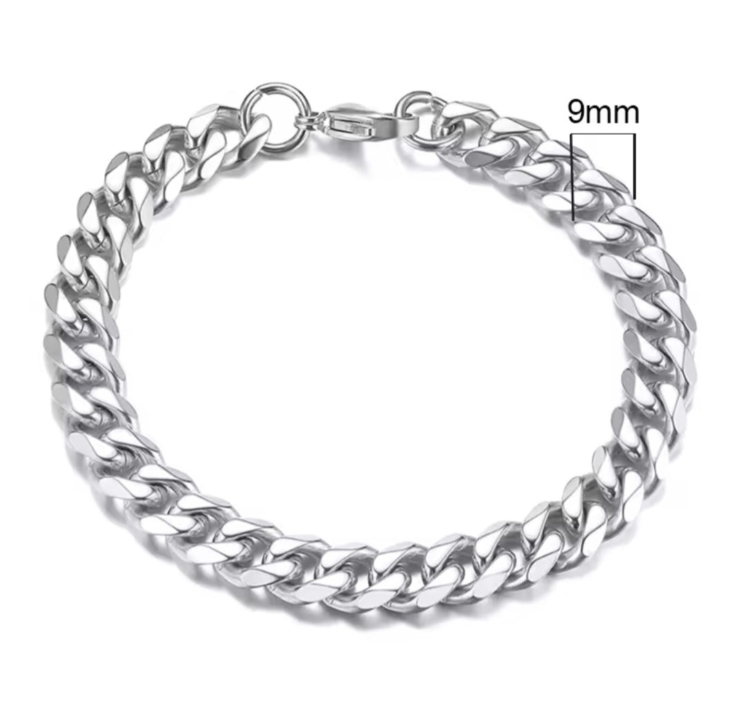 Pulsera cubana de plata