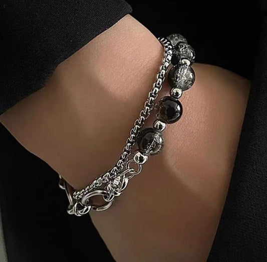 Double gemstone bracelet