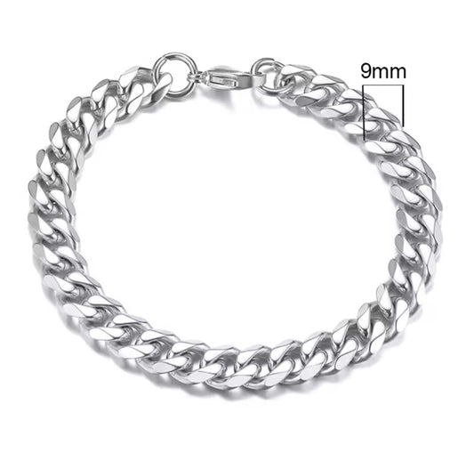 Cuban silver bracelet